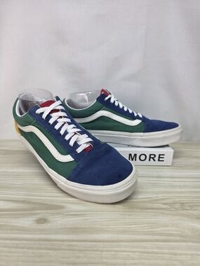 Vans Multicolor Blue Green White Low-Top Sneakers